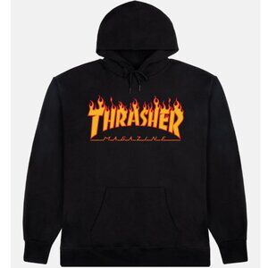 Thrasher Classic Flame Hoodie Black M